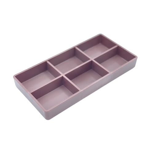 AmeiCan Goods 2/Pcs Dental Autoclavable Cabiet Tay #20 Plastic 6 Compartment Organizer Tray to Organize disc, Wheels, Stones and ect. 8"L x 4"W x 1"H (Mauve) in Saudi Arabia