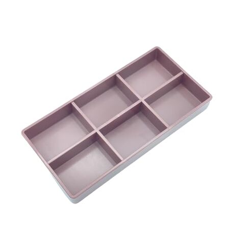 AmeiCan Goods 2/Pcs Dental Autoclavable Cabiet Tay #20 Plastic 6 Compartment Organizer Tray to Organize disc, Wheels, Stones and ect. 8"L x 4"W x 1"H (Mauve) in Saudi Arabia