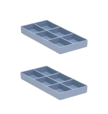 AmeiCan Goods 2/Pcs Dental Autoclavable Cabiet Tay #20 Plastic 6 Compartment Organizer Tray to Organize disc, Wheels, Stones and ect. 8"L x 4"W x 1"H (Mauve) in Saudi Arabia