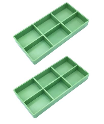 AmeiCan Goods 2/Pcs Dental Autoclavable Cabiet Tay #20 Plastic 6 Compartment Organizer Tray to Organize disc, Wheels, Stones and ect. 8"L x 4"W x 1"H (Mauve) in Saudi Arabia