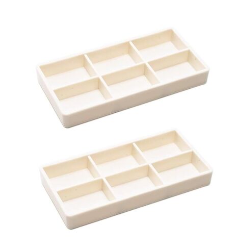 AmeiCan Goods 2/Pcs Dental Autoclavable Cabiet Tay #20 Plastic 6 Compartment Organizer Tray to Organize disc, Wheels, Stones and ect. 8"L x 4"W x 1"H (Mauve) in Saudi Arabia