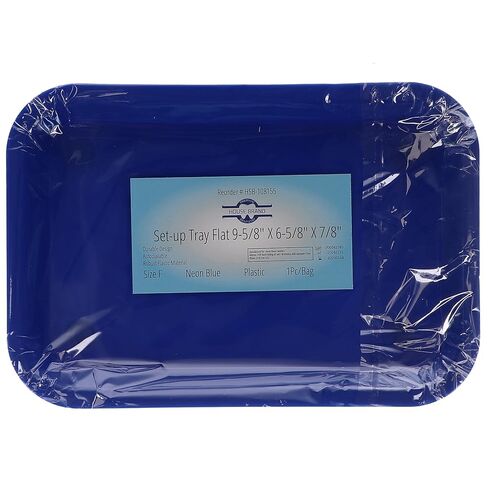 108155 صينية إعداد HSB مسطحة #F بلاستيك أزرق نيون 9-5/8" X 6-5/8" X 7/8" in Saudi Arabia