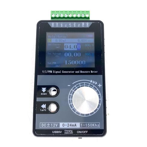 Portable 0-20mA 0-10V Signal Generator Handheld Voltage and Current Source PWM Pulse Color Screen Input in Kuwait