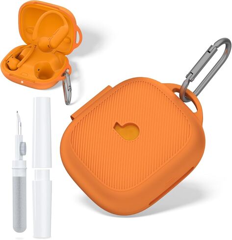 for Beats Powerbeats Pro 2 Case, Soft Silicone Shockproof Protective Case Cover for Beats Powerbeats Pro 2 Accessories with Cleaning Kit & Keychain (Black) in Kuwait