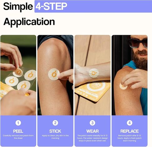 Premium High Dose NAD+ Patches for Women and Men – 5X Stronger - A New Kind of NAD+ Patch for Daily Energy & Focus – Wellness Patches - Water Resistant, Vegan, Extra Strong, 30 pack, 1 Months Supply in Saudi Arabia