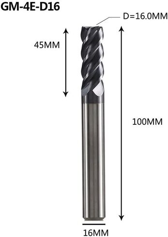1pcs 4 Flutes Carbide End Mill D4-D20 CNC Wood Router Bits 1-20mm Cutting Diameter Tungsten Steel Milling Cutter Tool in Saudi Arabia