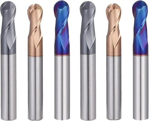 الكرة الأنف نهاية مطحنة القاطع CNC راوتر بت التنغستن قاطع كربيد مزدوج الناي طحن أداة HRC50 55 65 الكرة نهاية مطحنة R1 R2 in Kuwait