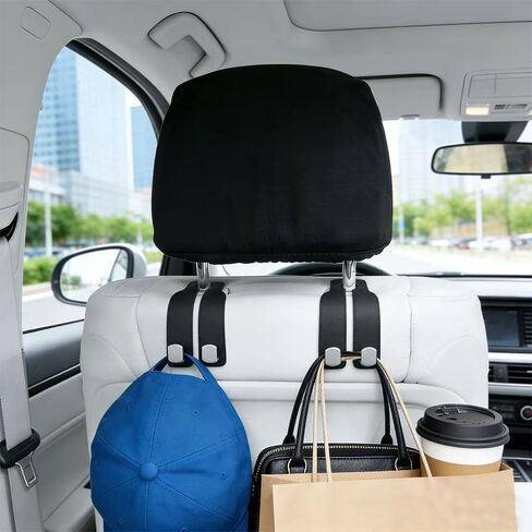 2pcs Universal Car Headrest Cover with Quick-Release Car Keychain, Soft Washable Dirt-Proof Car Head Rest Protector Reusable Flexible Vehicle Accessories for Most Vans Trucks (Black) in Kuwait