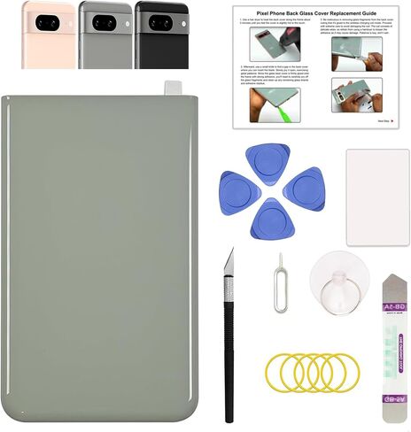 GREEN FUSION Compatible with Pixel 8 Pro Upper Back Glass Replacement, Top Rear Glass Cover for Pixel 8 Pro (Top Section), Includes Repair Tools & Instruction, Obsidian in Kuwait