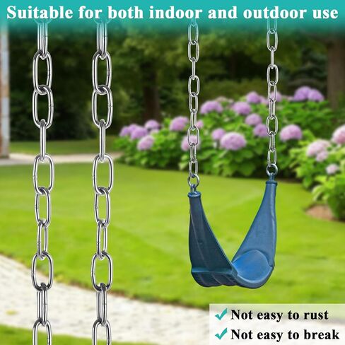 50ft Stainless Steel Chain - 1/12" Metal Hanging Jack Chain - Utility Chains Link for Home, Outdoor, Camping, Bird Feeders, Dog Leashes, Overhead Lights, Flowerpots(2mm*15m) in Kuwait