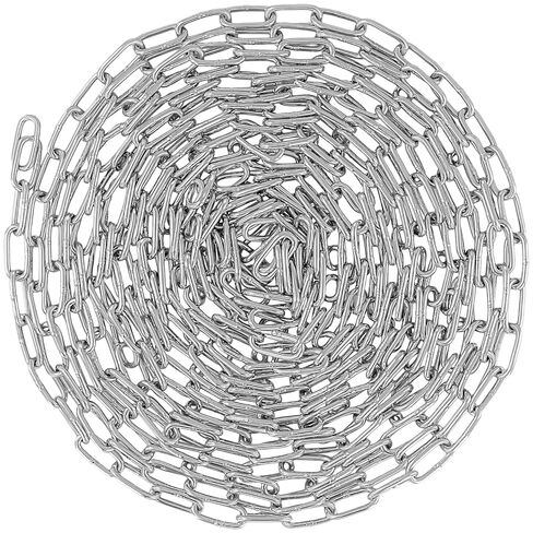 KINJOEK Stainless Steel Link Chain, 5/32 Inch x 32.8 Feet Heavy Duty Metal Proof Coil Chain, Silver Hanging Loop Chains for Guardrail, Lifting Chain in Kuwait