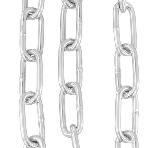 KINJOEK Stainless Steel Link Chain, 5/32 Inch x 32.8 Feet Heavy Duty Metal Proof Coil Chain, Silver Hanging Loop Chains for Guardrail, Lifting Chain in Kuwait