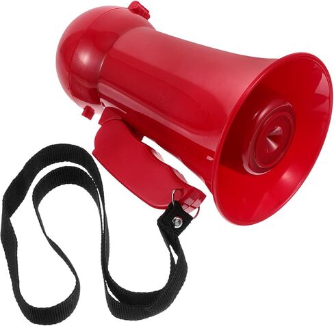 GALPADA Portable Red Megaphone Speaker for Weddings Lightweight Handheld Bullhorn for Groomsmen Guests Interactive Noise Maker for Fun Games Celebrations in Saudi Arabia
