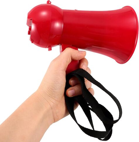 GALPADA Portable Red Megaphone Speaker for Weddings Lightweight Handheld Bullhorn for Groomsmen Guests Interactive Noise Maker for Fun Games Celebrations in Saudi Arabia