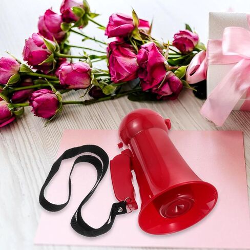 GALPADA Portable Red Megaphone Speaker for Weddings Lightweight Handheld Bullhorn for Groomsmen Guests Interactive Noise Maker for Fun Games Celebrations in Saudi Arabia