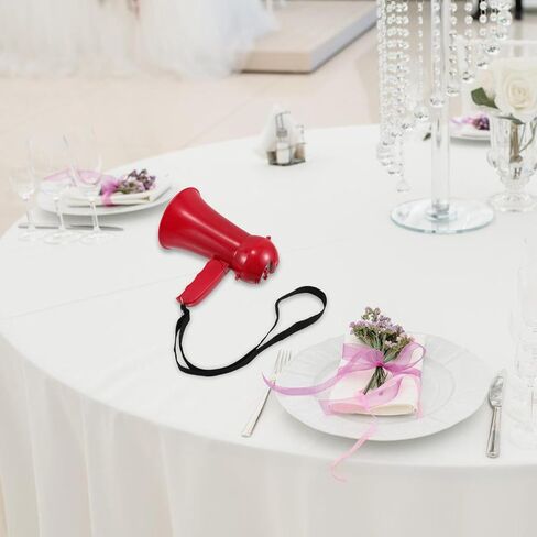 GALPADA Portable Red Megaphone Speaker for Weddings Lightweight Handheld Bullhorn for Groomsmen Guests Interactive Noise Maker for Fun Games Celebrations in Saudi Arabia
