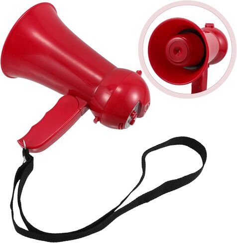 GALPADA Portable Red Megaphone Speaker for Weddings Lightweight Handheld Bullhorn for Groomsmen Guests Interactive Noise Maker for Fun Games Celebrations in Saudi Arabia