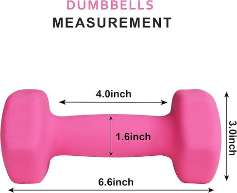 معدات الصالة الرياضية المنزلية من Balelinko، تدريبات القوة، فقدان الوزن، البيلاتيس، أوزان اليوغا، مجموعات أوزان مجانية للنساء والرجال وكبار السن والشباب، 5 رطل وردي، زوج in Kuwait