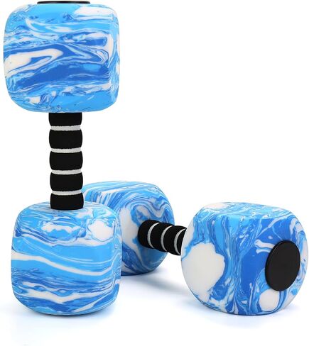 قطعتان من أوزان المياه لتمارين حمام السباحة، معدات التمارين الرياضية المائية المصنوعة من إسفنج EVA، دمبل حمام السباحة للنساء والأطفال وكبار السن، وتمارين المياه، وفقدان الوزن in Kuwait