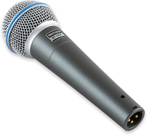 BT 58A ميكروفون كاريوكي صوتي ديناميكي سلكي XLR محمول للغناء، فائق القلب، يتضمن كابل صوت بطول 16 قدم ومحول حامل، للمسرح، الاستوديو، الخلاط، مكبر الصوت in Kuwait