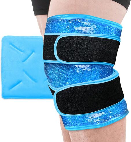 Knee Ice Pack Wrap for Pain Relief Reusable Gel Ice Wrap for Leg Injuries Swelling Knee Replacement Post-Surgery Recovery Adjustable Cold Compression Therapy Wrap for Arthritis Meniscus Tear and ACL in Kuwait