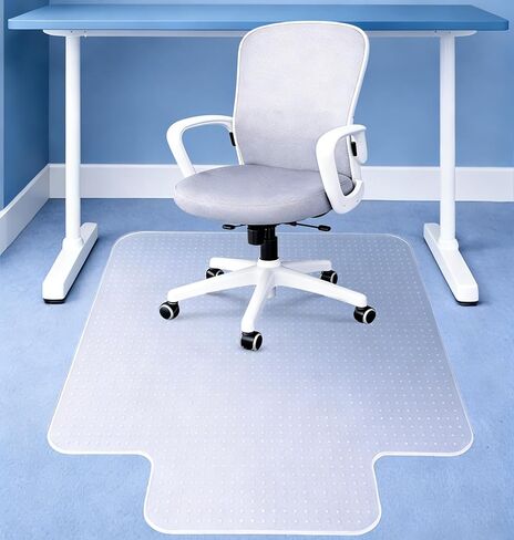 Office Chair Mat for Carpet, 39"×39" Round Rolling Gaming Chair Mat with Anti-Slip Particles, Clear Heavy Duty Floor Protector for Office&Home in Kuwait