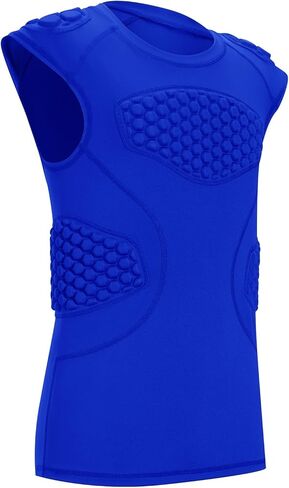 DEVOROPA Youth Boys Football Baseball Padded Shirt Sleeveless Compression Undershirt Chest Protector Rib Heart Softball in Kuwait