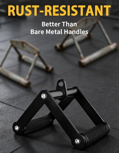 مرفق كابل بمقبض مزدوج على شكل حرف D، مقبض مطاطي غير قابل للانزلاق على شكل حرف V لآلة كابل الصالة الرياضية، مقبض صف عالي التحمل لتدريب الظهر in Kuwait