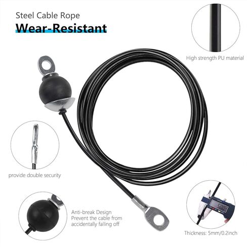 كابل صالة الألعاب الرياضية البديل LFJ مع كرة سدادة كابل بكرة اللياقة البدنية حبل سلك فولاذي لآلة الكابلات نظام بكرة رفع الأثقال في صالة الألعاب الرياضية المنزلية in Kuwait