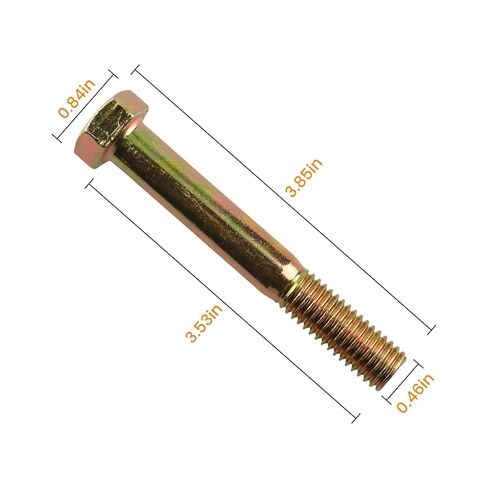 1/2-13 × 3-1/2 بوصة غطاء سداسي من الدرجة 8 مسامير كبيرة خشنة، مسامير سداسية فولاذية للبناء، تحسين المنزل - 10 قطع in Kuwait