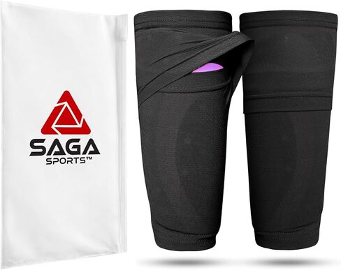 أكمام واقية للساق لكرة القدم - جوارب واقية للساق للشباب والكبار مع جيب - أكمام لكرة القدم للأطفال وحوامل لحماية الساق للأولاد والبنات وتدريبات كرة القدم والمباريات الرياضية للأعمار من 4 إلى 12 عامًا in Kuwait