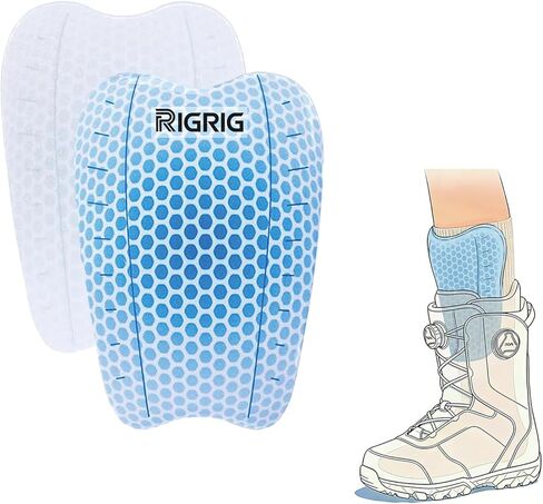 Ski Shin Guards Gel Pads - Reusable Adhesive Ski Boot Shin Pads & Snowboard Shin Protectors, Pressure Relief Skiing Shin Pads for Ski Boot Padding, Adult Ski Protective Gear in Kuwait