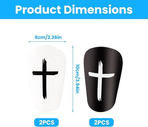 2 Pairs Mini Soccer Shin Guards for Kids, Youth & Adults - Ultra Lightweight Small Shin Pads with Comfortable Fit, Ideal for Football, Indoor Soccer & Training (Black & White) in Kuwait