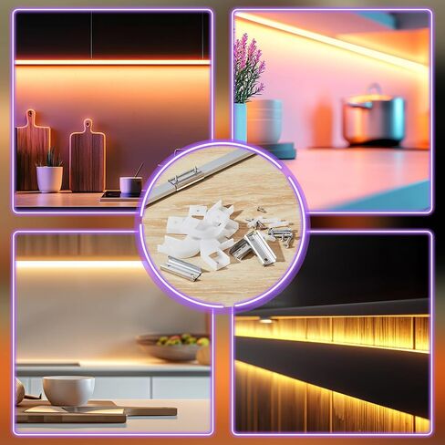 28 Pack LED Strips Connector kit Include L-Shape Corner Connector U Shape LED Aluminum Channel System and Screws in Saudi Arabia