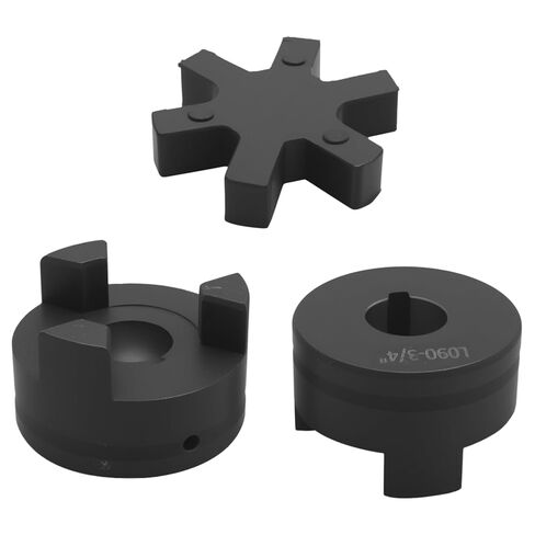 Coupling Coupler Set, 3/4" to 3/4" L090 Flexible L-Jaw Buna-N NBR Rubber Spider, for Log Splitter Hybrid Equipment Industrial Equipment Agricultural Equipment in Saudi Arabia