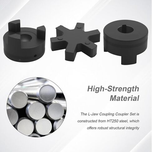 Coupling Coupler Set, 3/4" to 3/4" L090 Flexible L-Jaw Buna-N NBR Rubber Spider, for Log Splitter Hybrid Equipment Industrial Equipment Agricultural Equipment in Saudi Arabia