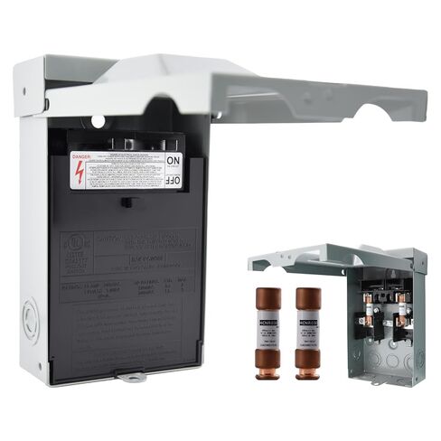 صندوق فصل التيار المتردد المنصهر بقدرة 30 أمبير في الهواء الطلق، 120/240 فولت تيار متردد، صندوق معدني سريع الفصل، صندوق كهربائي لمفتاح فصل لأنظمة التدفئة والتهوية وتكييف الهواء المقسمة الصغيرة، وتكييف الهواء التجاري المنزلي والخفيف in Kuwait