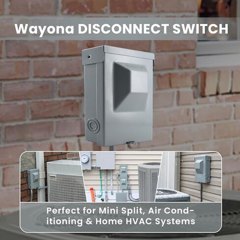 صندوق فصل التيار المتردد المنصهر بقدرة 30 أمبير في الهواء الطلق، 120/240 فولت تيار متردد، صندوق معدني سريع الفصل، صندوق كهربائي لمفتاح فصل لأنظمة التدفئة والتهوية وتكييف الهواء المقسمة الصغيرة، وتكييف الهواء التجاري المنزلي والخفيف in Kuwait