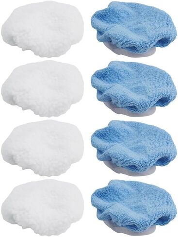 8 Pack 150mm Car Polisher Bonnets 6 Inch for Microfiber Polishing Pads for Buffer Waxing, Reusable Washable Wool Sleeve Set in Kuwait