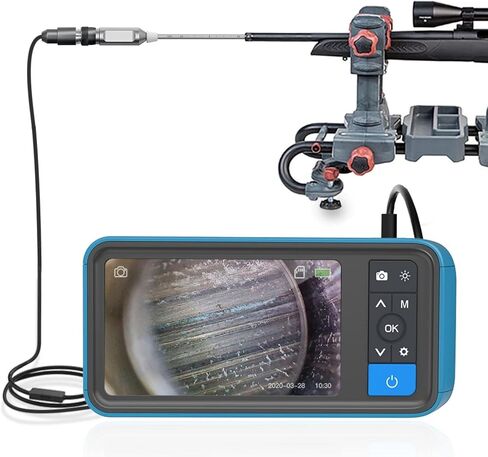 Teslong Rigid Rifle Borescope, 0.2inch Rod Digital Gun Barrel Bore Scope Gun Cleaning Camera-Fits .20 Caliber & Larger Hunting Shooting Firearms, 26inch Long Insertion Tube & 4.5inch 1080P HD Screen in Saudi Arabia