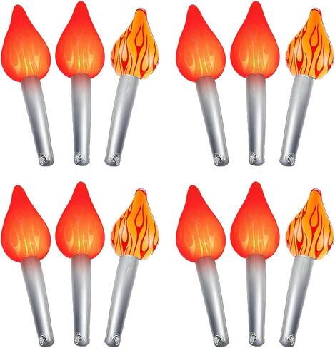 Pack Of 12 Glowing Torch Party Charm Light Flame Simulation Suitable For Youthful People Indoor Simulated Torch Props With LED Lights in Saudi Arabia