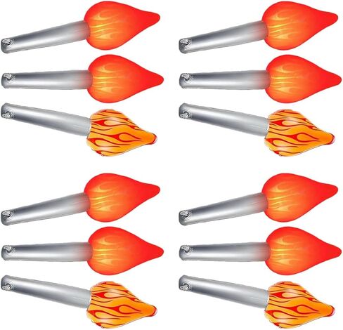 Pack Of 12 Glowing Torch Party Charm Light Flame Simulation Suitable For Youthful People Indoor Simulated Torch Props With LED Lights in Saudi Arabia