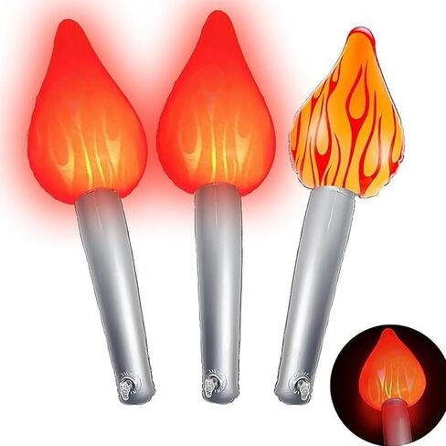 Pack Of 12 Glowing Torch Party Charm Light Flame Simulation Suitable For Youthful People Indoor Simulated Torch Props With LED Lights in Saudi Arabia