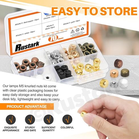 70Pcs 7 Colors M5 Cap Nut Assortment Kit Ceiling Lamp Screw Nut Lamp Shade Screw Caps Lamp Knob Nuts Ceiling Lamp Nuts Screw Cap for Light Fixture Chandeliers Wall Lights in Saudi Arabia