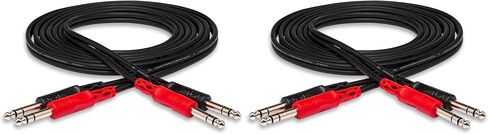 HOSA CSS-203 Dual 1/4" TRS to Dual 1/4" TRS Stereo Interconnect Cable, 3 Meters (Pack of 2) in Kuwait