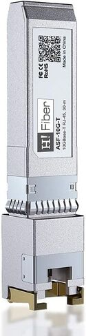 H! Fiber 2 Pack 10GB SFP+ إلى وحدة RJ45 ، 10GBASE-T ETHERNET SFP+ دعم جهاز الإرسال والاستقبال النحاسي 10G/5G/2.5G/1.25G ، متوافق مع Dell GP-10GSFP-T ، TP-Link TL-SM5310-T ، UBIQUIT ، UNIFI ، CAT6A/CAT7،30M in Kuwait