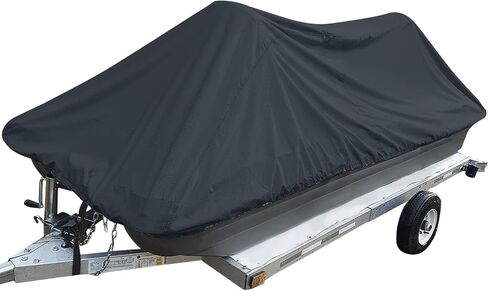 600D Waterproof Pond Boat Cover Fits 8'-10'L Pond Prowler Bass Raider Boat and Bass Fishing Boat, Heavy Duty Marine Grade Canvas, Black in Kuwait