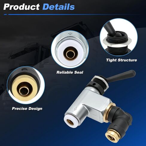 BA14500 Air Toggle Switch, 1/4" Pneumatic Control Valve for Peterbilt Truck Air Control Systems, for Industrial Pneumatic Control Applications in Saudi Arabia