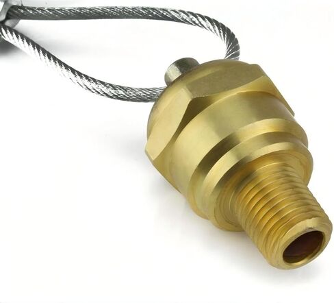 46493 صمام تصريف كابل سحب الرطوبة لخزان ضاغط الهواء - لاستبدال أجزاء ضواغط الهواء Conrader - تصريف سحب على شكل كابل خزان الهواء المضغوط - 1/4 بوصة MNPT 250 PSI الطول 55 بوصة درجة صناعية in Kuwait