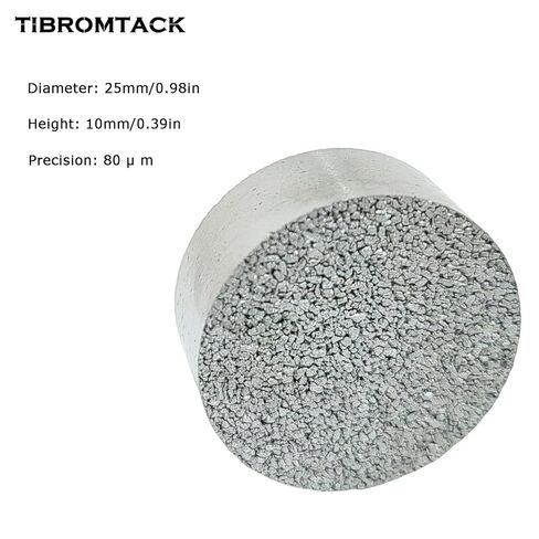 TIBROMTACK Titanium Sintered Column, 80µm Precision Porous Filter Element, 25mm(0.98in) Diameter x 10mm(0.39in) Height, 14.9g(0.53oz) High Purity Titanium for Industrial Filtration in Kuwait